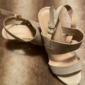 Tan wedge sandals